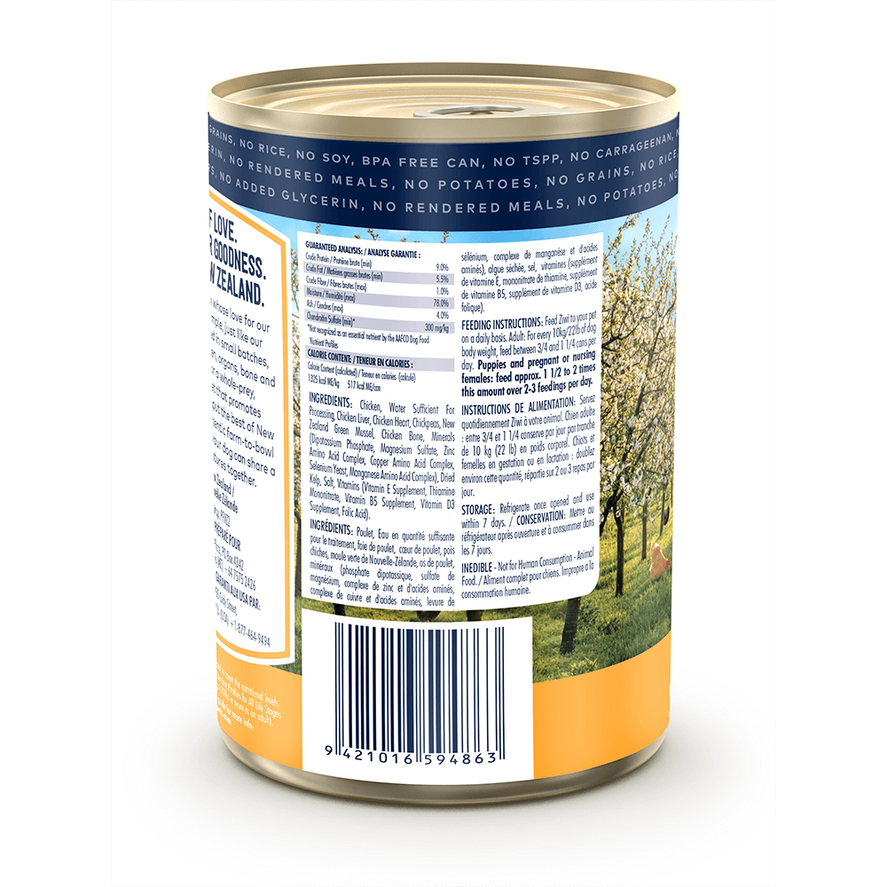 Ziwipeak Chicken Canned Dog Food 390g
