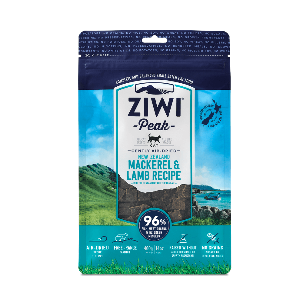 Ziwipeak Mackerel & Lamb Air Dried Cat Dry Food 400g