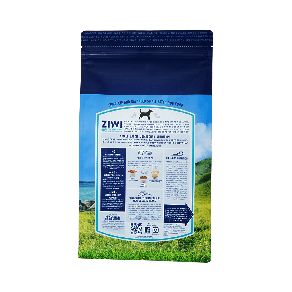 Ziwipeak Mackerel & Lamb Air Dried Dog Food 454g