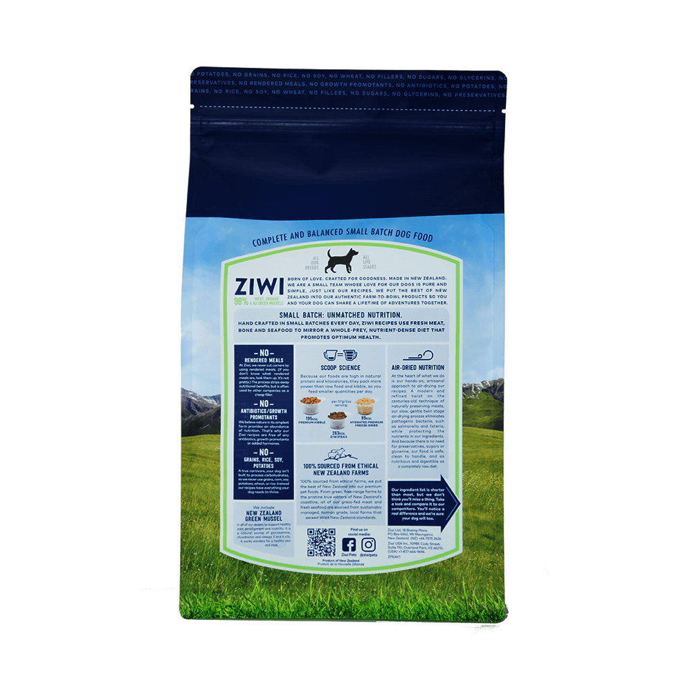 Ziwipeak Tripe & Lamb Air Dried Dog Food 454g
