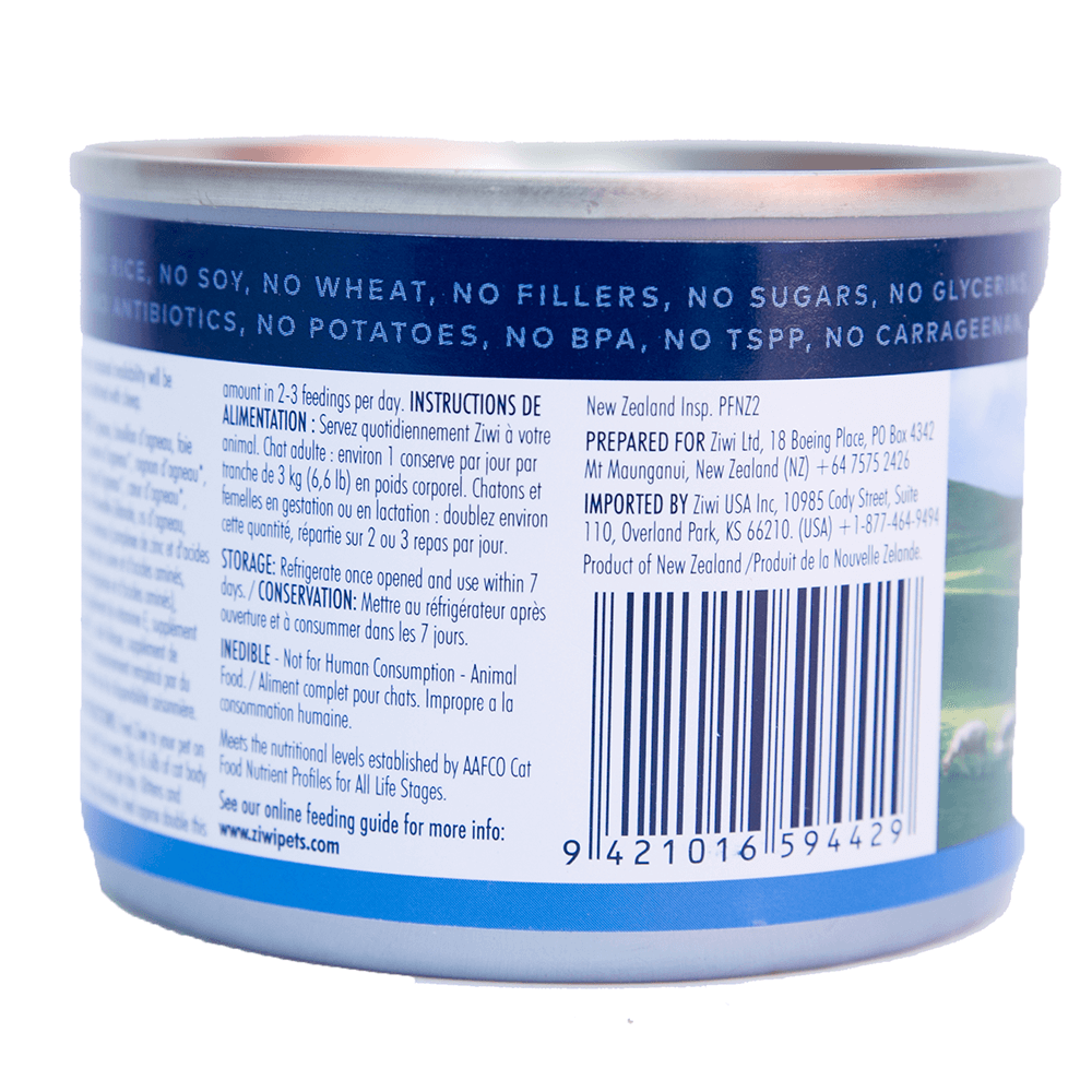 Ziwipeak Lamb Canned Cat Food (2 sizes)