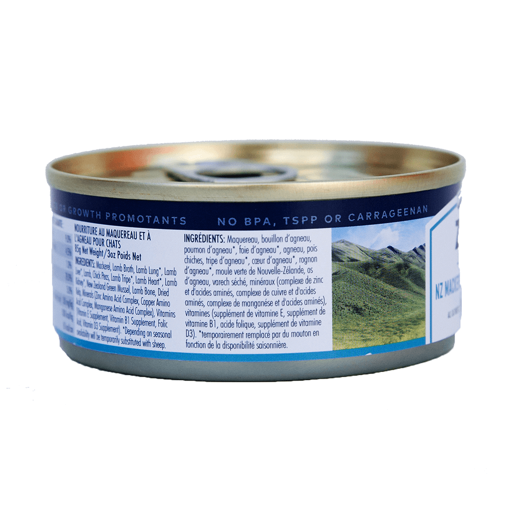 Ziwipeak Mackerel & Lamb Canned Cat Food (2 Sizes)