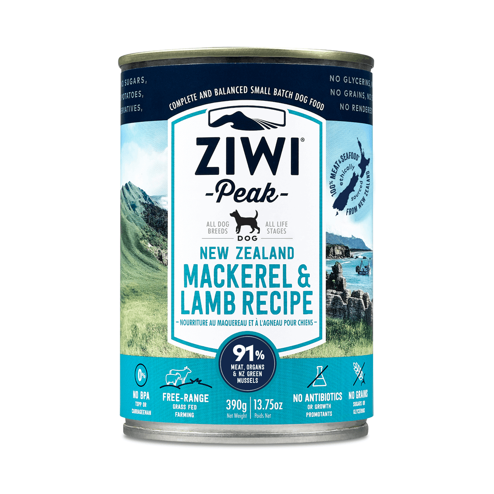 Ziwipeak Mackerel and Lamb Canned Dog Food 390g